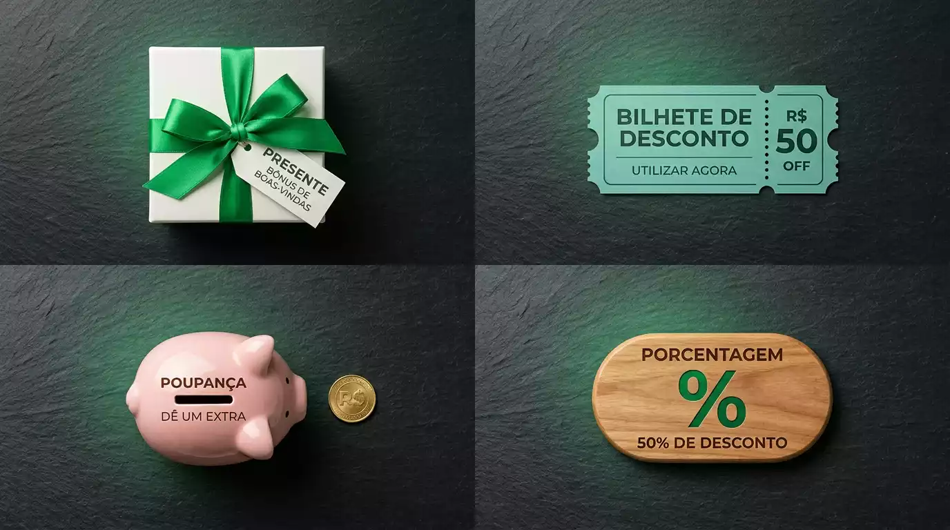Diferentes tipos de bónus em casas de apostas portuguesas incluindo freebets e bónus de depósito